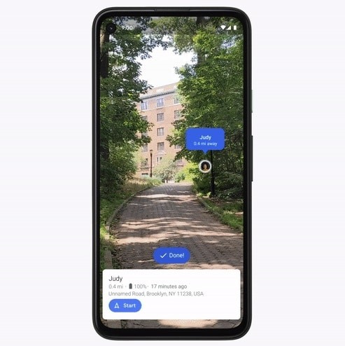 Agora você pode usar o Live View com compartilhamento de local no Google Maps