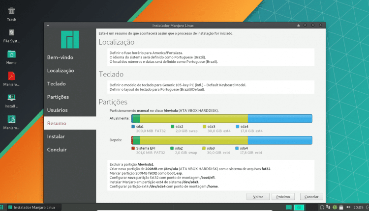 Instalar o Manjaro no modo UEFI