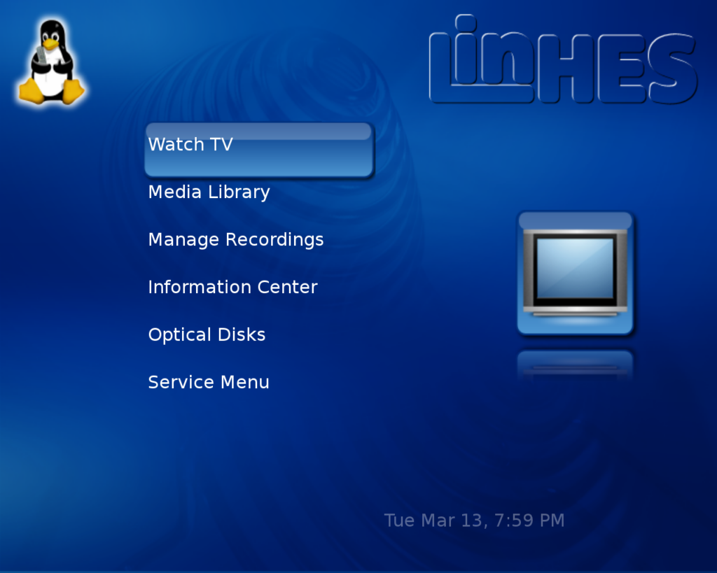 LinHES Home Theater - "Interface de home theater do LinHES, baseado em openSUSE"