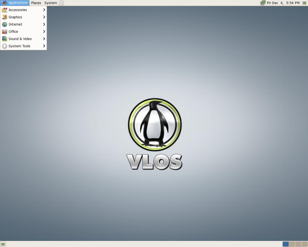 VLOS Desktop - "Interface do VLOS, uma distribuição Gentoo para usuários de desktop"