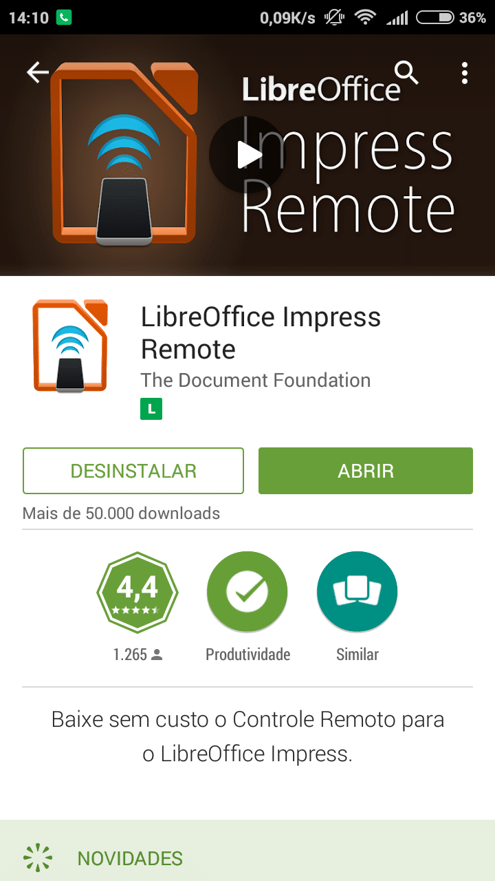 Apresente seus trabalhos pelo Smartphone Usando LibreOffice Impress remoto