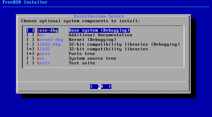 FreeBSD - componentes opcional para o sistema