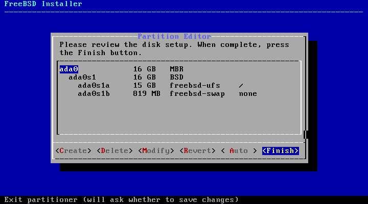 FreeBSD - editor de partições