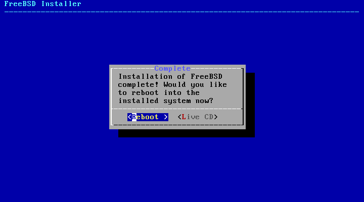 FreeBSD - reboot do sistema