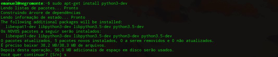 Fatal error: Python.h: No such file or Directory Python
