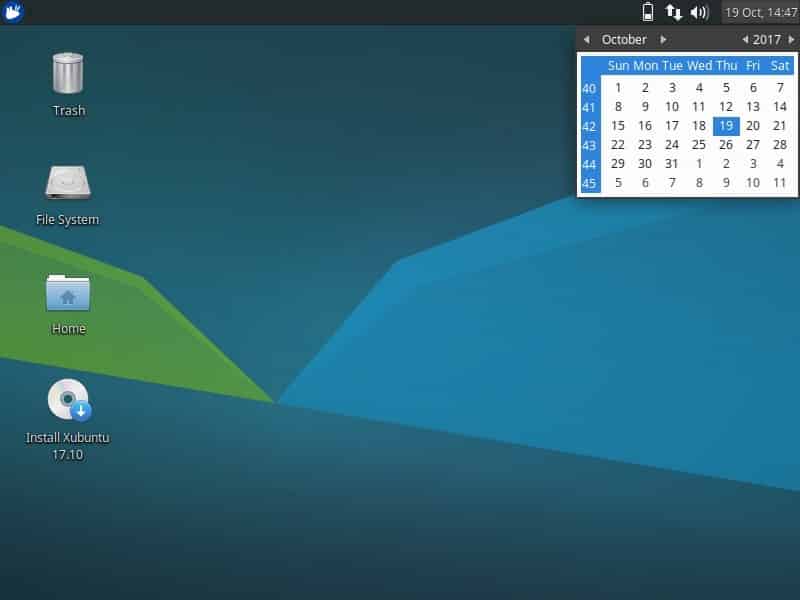 Xubuntu 17.10 Linux 2017