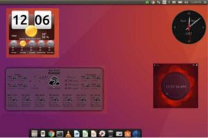 Widgets de Relógio e Clima para Linux