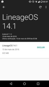 Atualizações do LineageOS