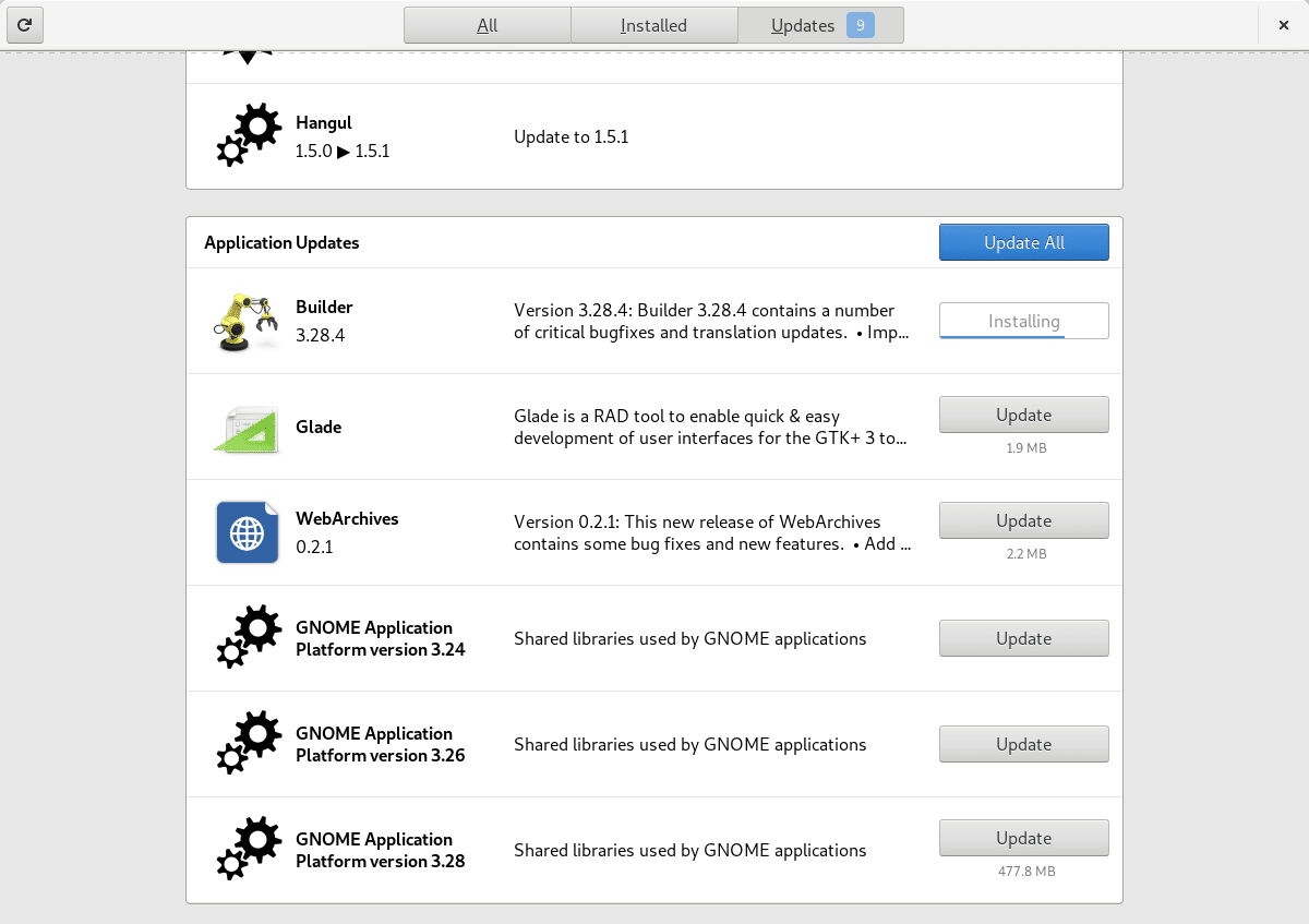 GNOME 3.30 trará atualizações automáticas somente para Flatpaks