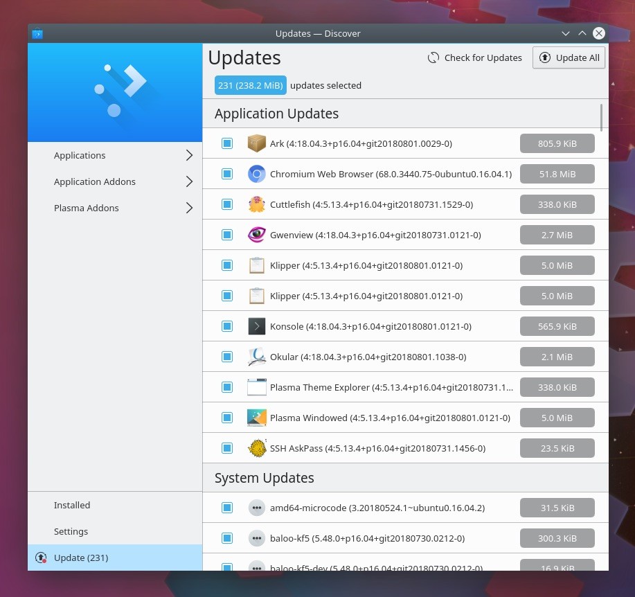 KDE Plasma 5.14 permite atualizar o firmware do computador
