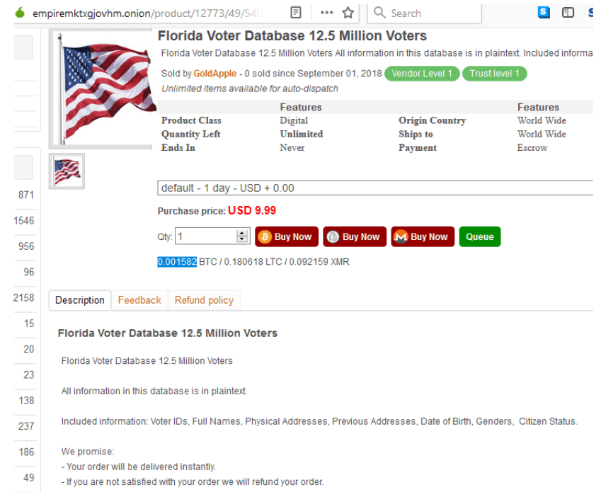 Milhões de registros eleitorais estão à venda antes das eleições dos EUA!