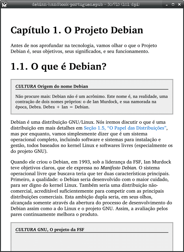 Instalar leitor de e-books no Debian - MuPDF