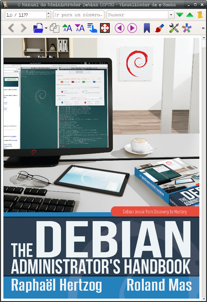 Instalar leitor de e-books no Debian - Calibre e-book aberto
