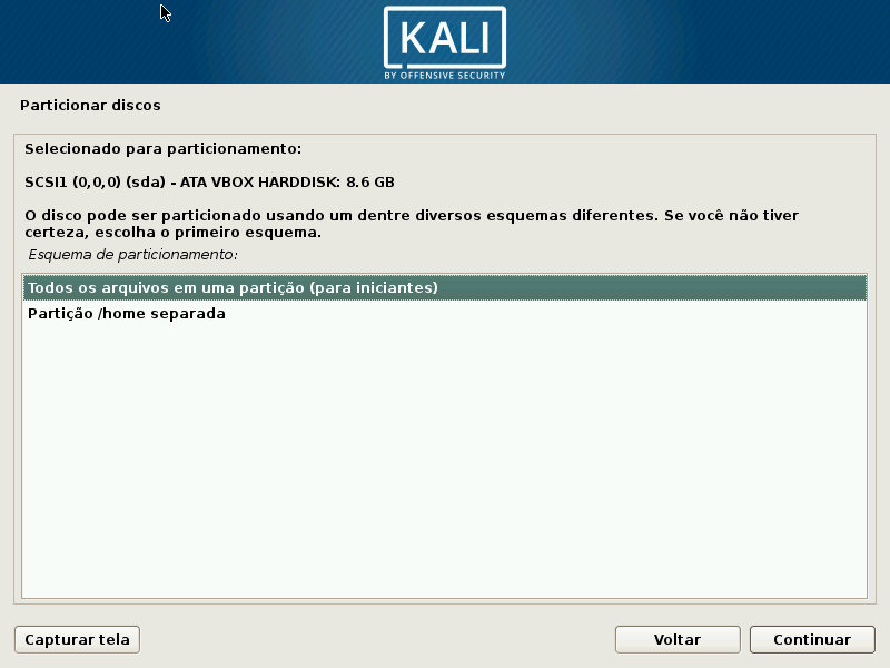 Como instalar o Kali Linux