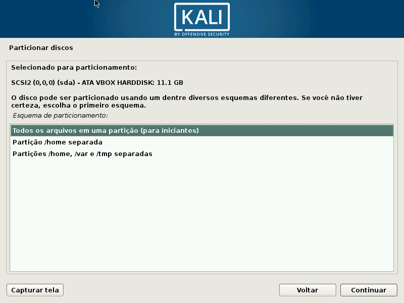 Kali Linux - Particionar discos 