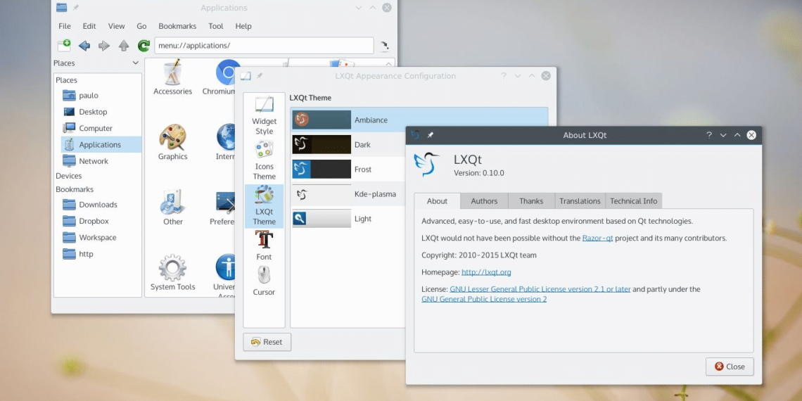 LXQt 0.14 adiciona visualização dividida ao gerenciador de arquivos