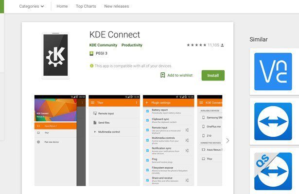 Google remove KDE Connect da Play Store
