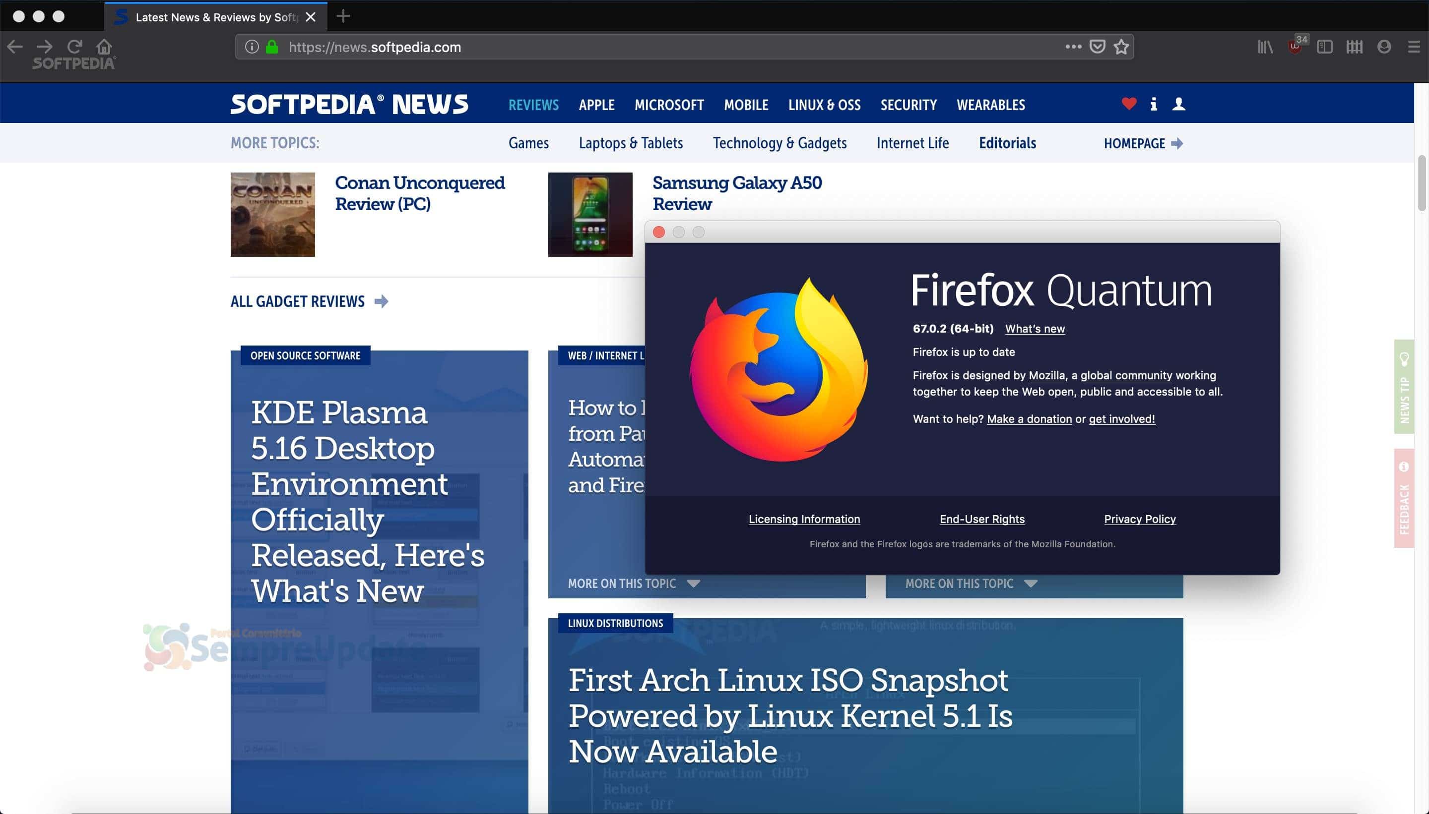 Mozilla Firefox 67.0.2 liberado