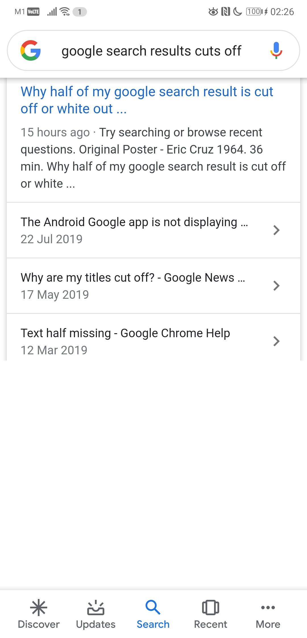 Bug quebra pesquisa do Google no Android