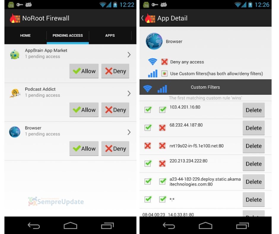 Como bloquear sites no android - noroot firewall