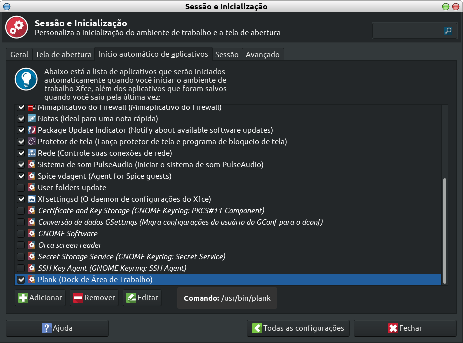 Plank no Debian 10 – Instalação e Configuração: Aplicativo adicionado