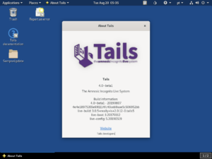 Tails 4.1 lançado com o navegador Tor recente e Kernel 5.3.9