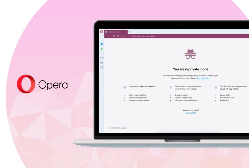 Opera 63 é lançado com modo de navegação privado melhorado e marcadores