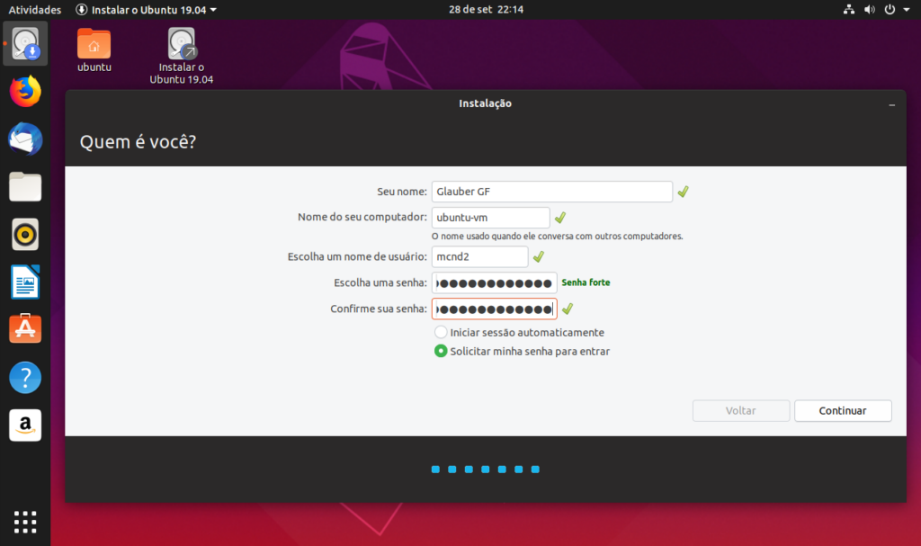 Como Instalar o Sistema Linux Ubuntu - Adicionar usuário