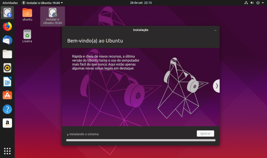 Como Instalar o Sistema Linux Ubuntu - Instalando