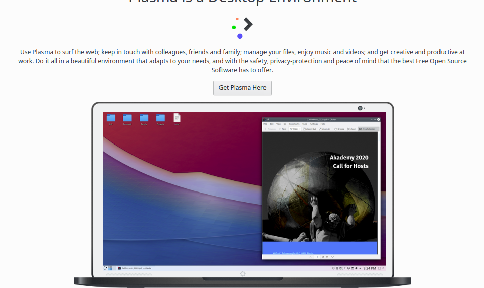 KDE Plasma Desktop tem novo site