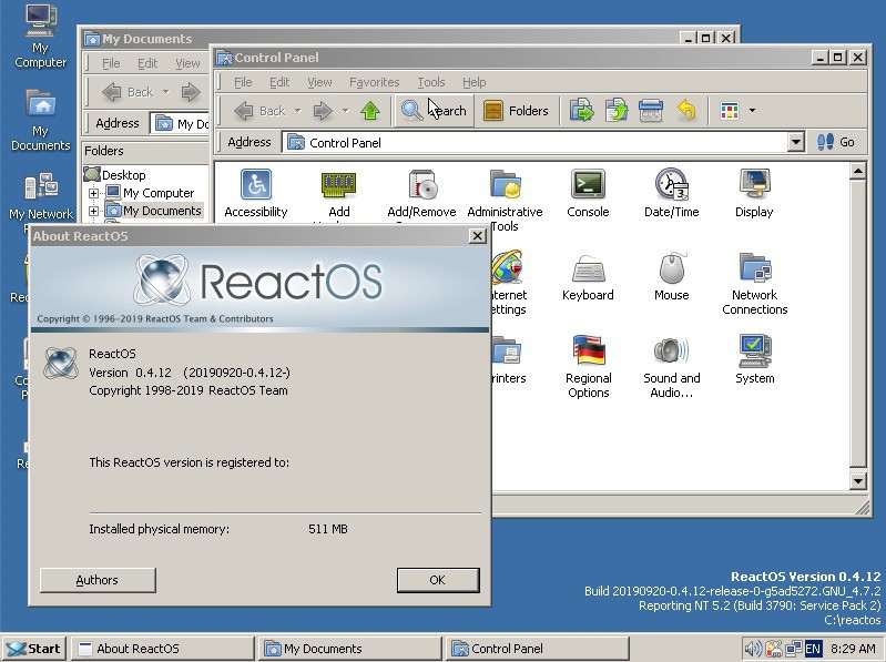 Lançada a versão ReactOS 0.4.12 com várias melhorias