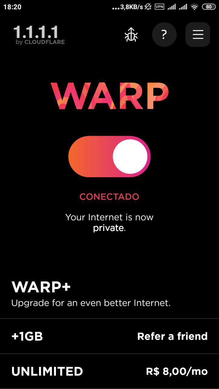Warp, a VPN gratuita do Cloudflare, agora está disponível para iOS e Android