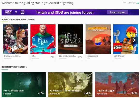 Twitch adquire IGDB para indexar melhores jogos que os usuários estão jogando