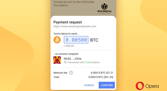 Opera adiciona suporte a Bitcoin em seu app para Android