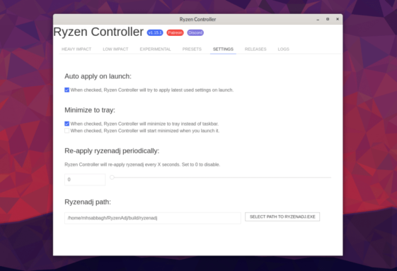 ryzen controller unable to apply ryzenadj