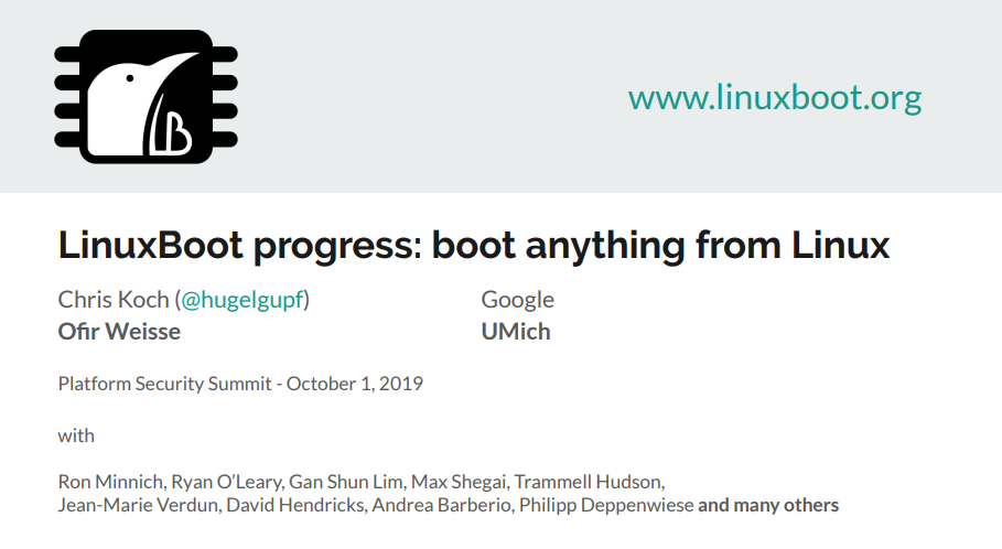 LinuxBoot agora pode inicializar o Windows