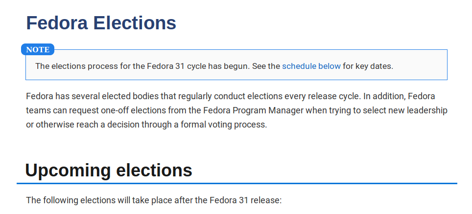 Termina hoje prazo de indicações de líderes do Fedora 31