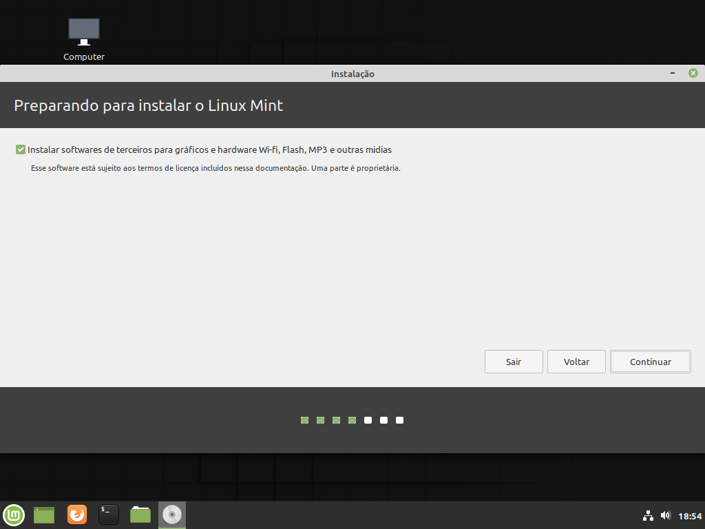 Como instalar o Linux Mint 19.3 "Tricia" - Opção software terceiros