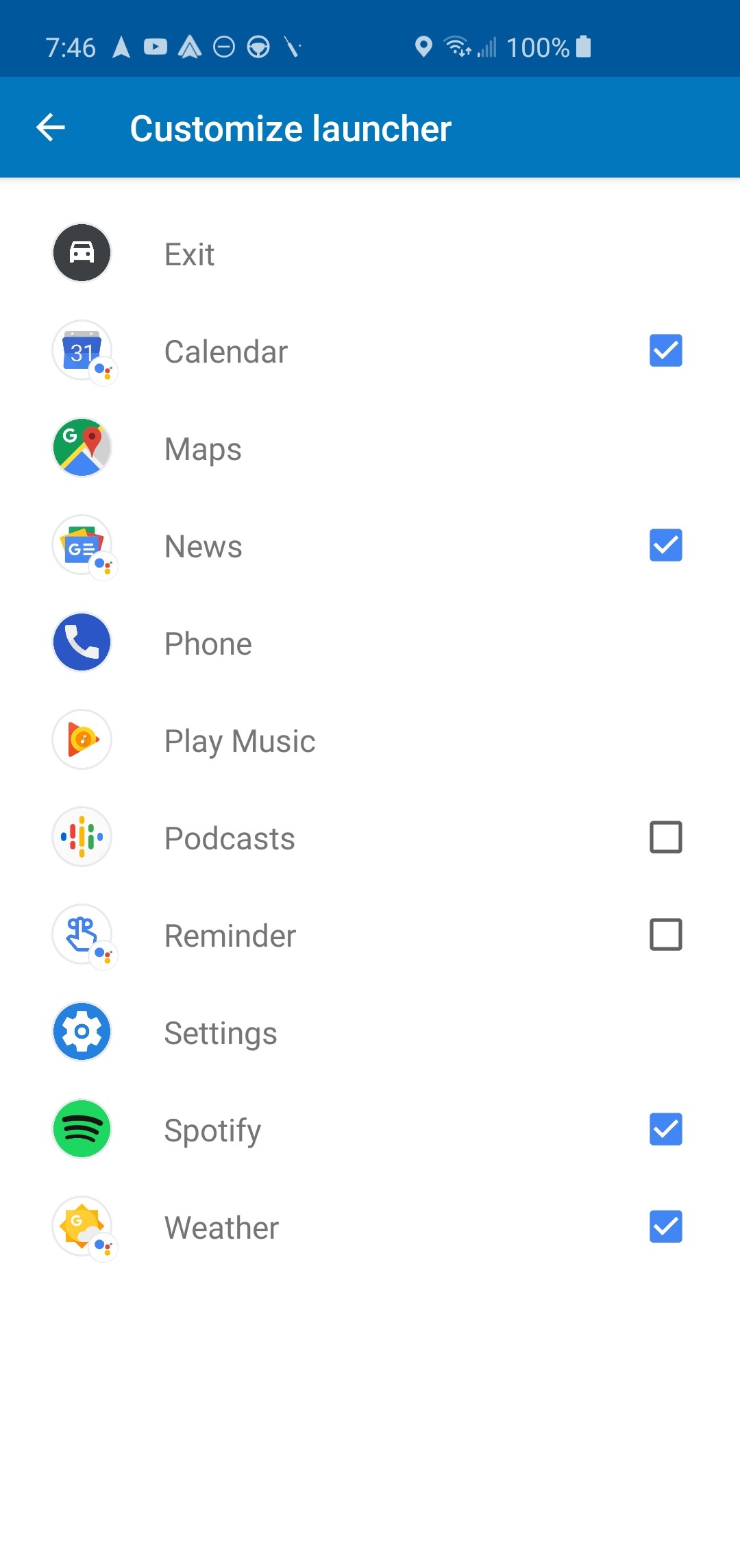 Atualização automática do Android com opções de personalização da gaveta de aplicativos