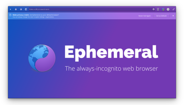 Conheça um navegador sempre anônimo para Linux, o Ephemeral