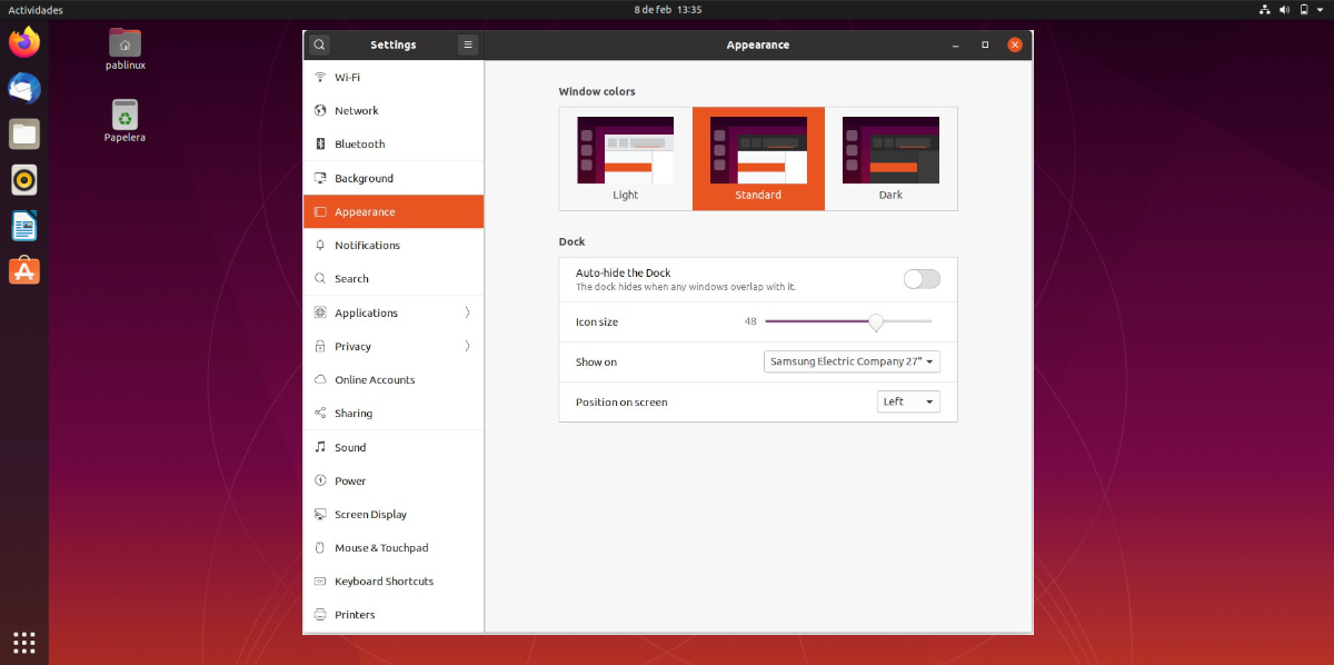 Ubuntu 20.04 terá nova seção "Aparência"