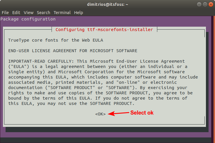 Como instalar fontes TrueType da Microsoft em distribuições baseadas no Ubuntu