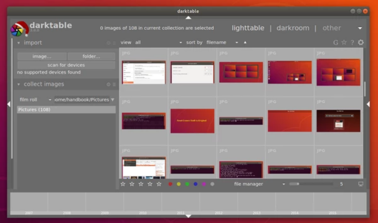ubuntu darktable 1.6