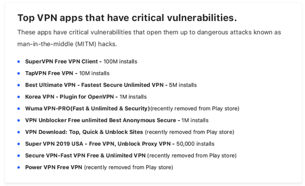 Vulnerabilidades em VPNs grátis para Android colocam em risco mais de 120 milhões de usuários