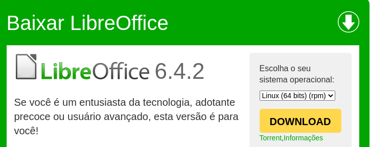 LibreOffice 6.4.2 lançado com mais de 90 correções