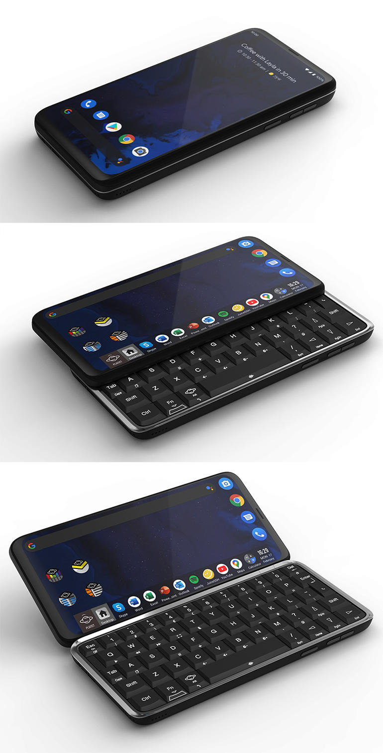 Smartphone 5G vem com Android, Linux e um teclado