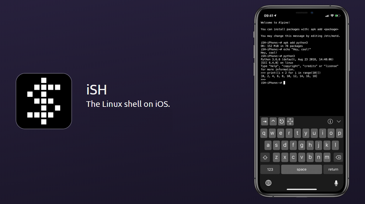 Execute um ambiente shell Linux nos dispositivos iOS com iSH