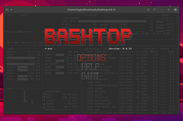 Conheça o Bashtop: Um monitor de recursos para Linux