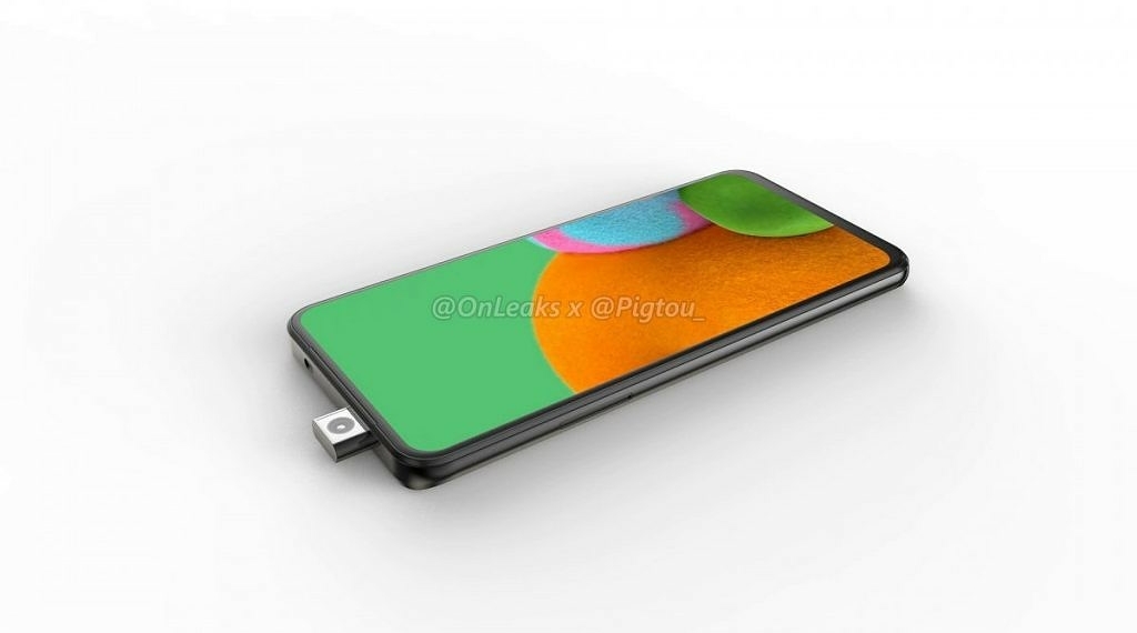 Primeiro smartphone da Samsung com câmera frontal pop-up é exibido em renderizações vazadas