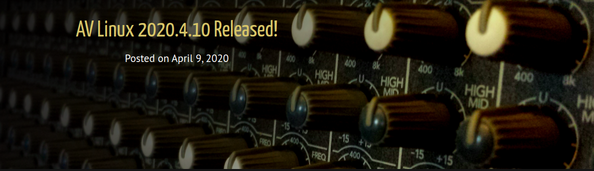 Lançado AV Linux 2020.4.10, sistema operacional baseado no Debian para criador de conteúdo multimídia